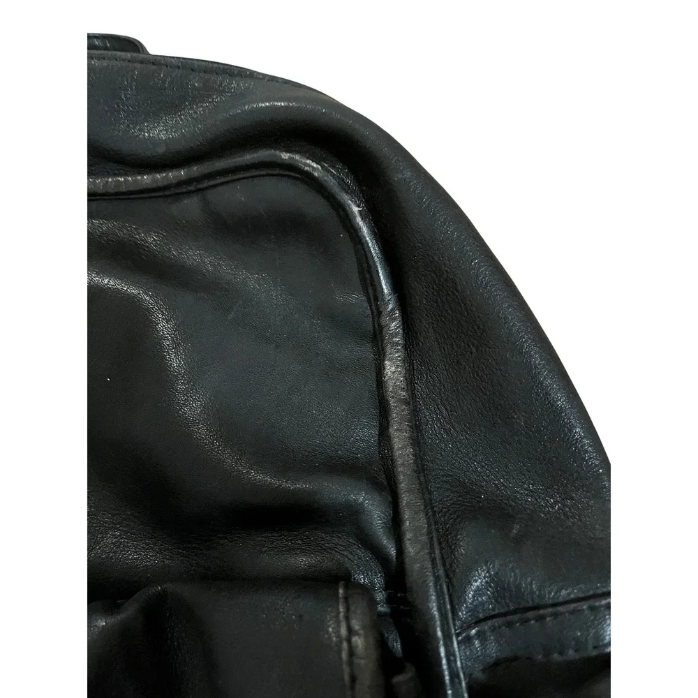 Vintage Dakota by Tumi Black Leather Backpack Vintage Rucksack Multi Pocket